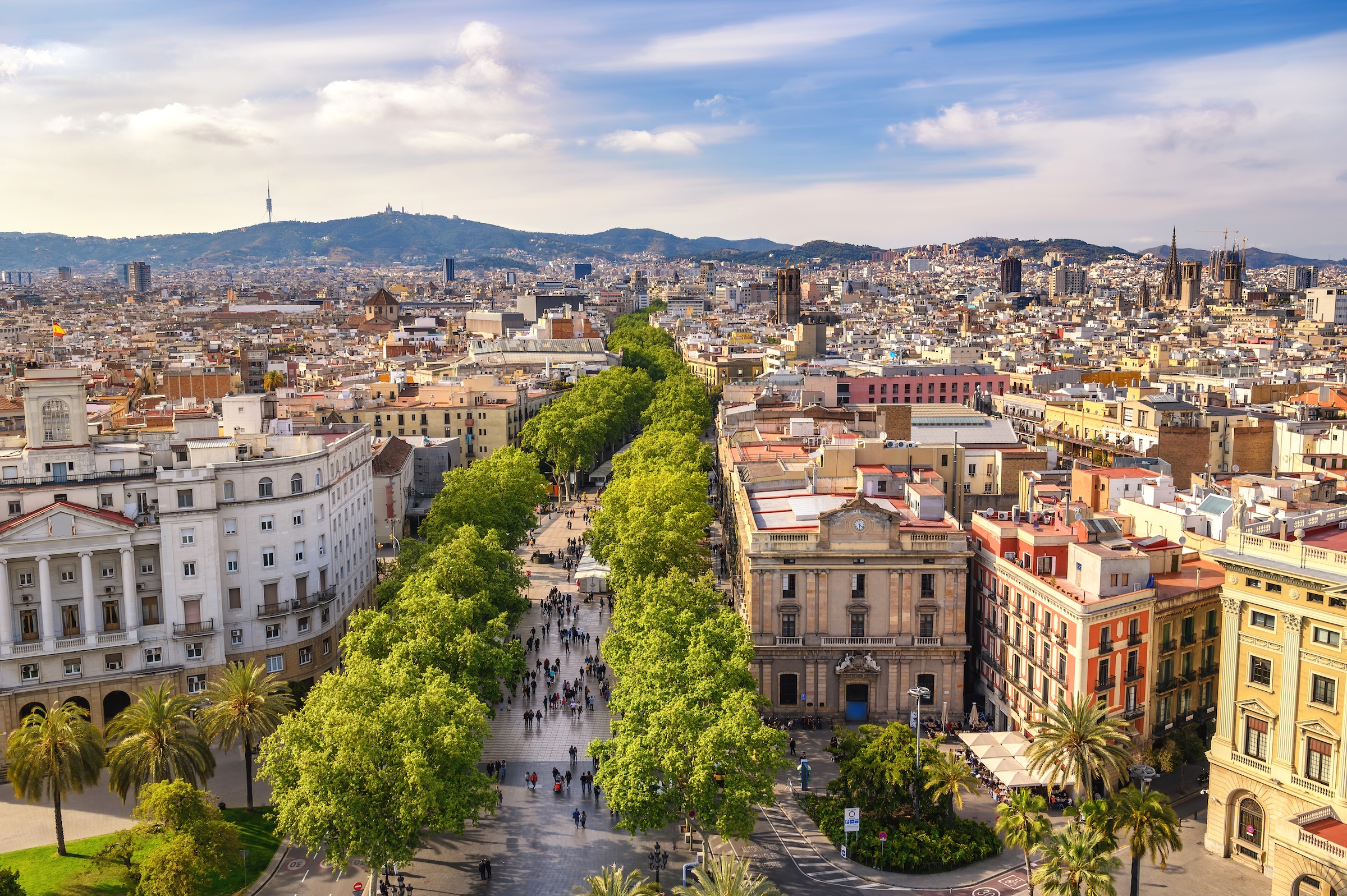 The promenade La Rambla in Barcelona